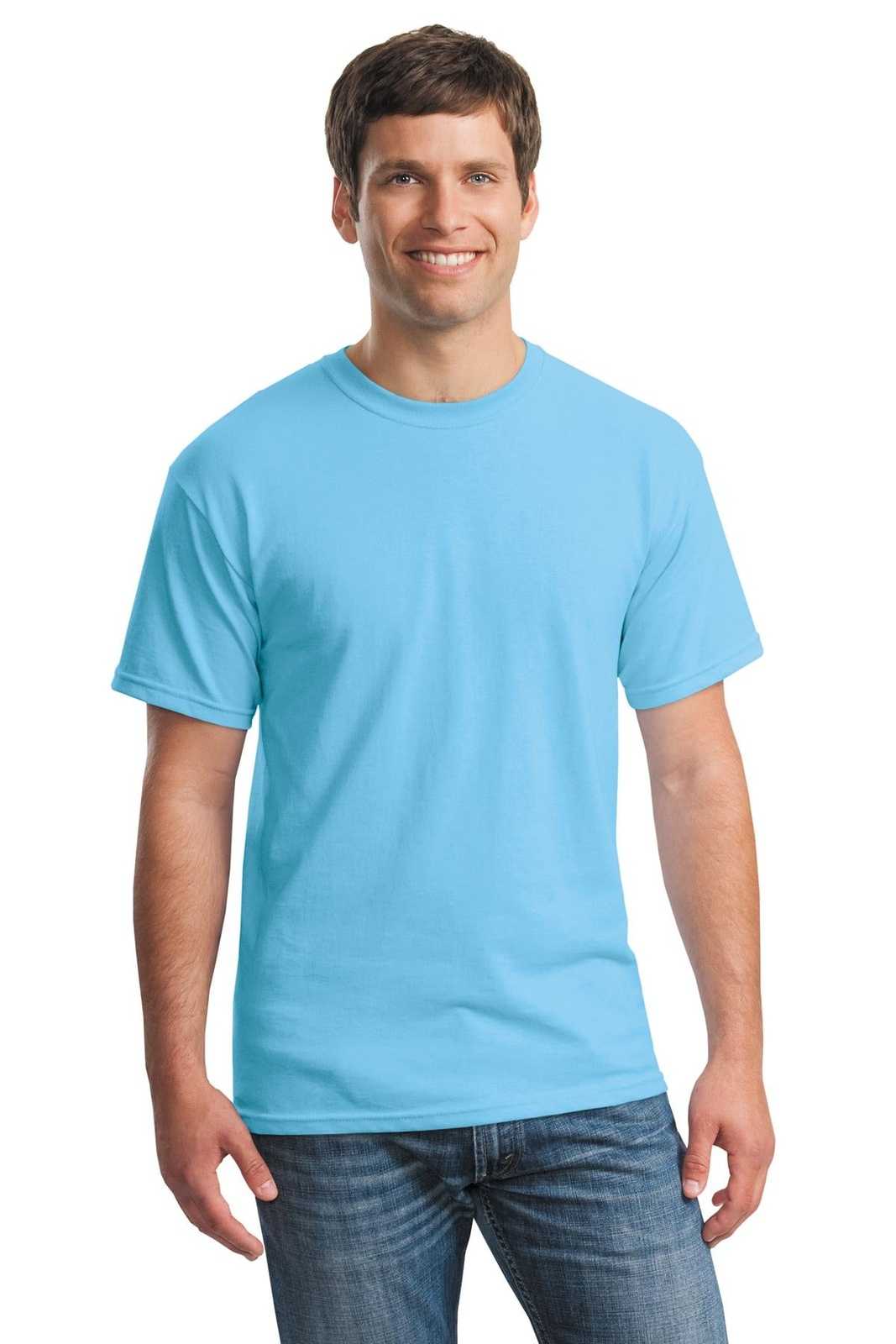 Gildan 5000 Heavy Cotton 100% Cotton T-Shirt - Sky - HIT a Double
