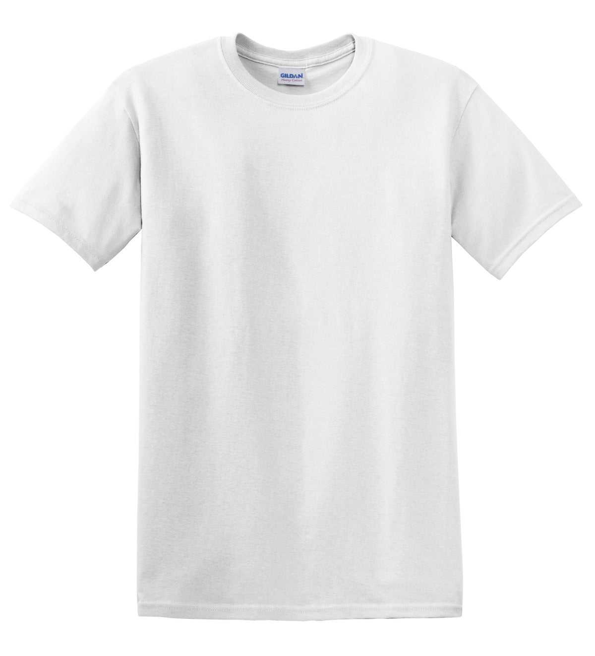 Gildan 5000 Heavy Cotton 100% Cotton T-Shirt - White - HIT a Double
