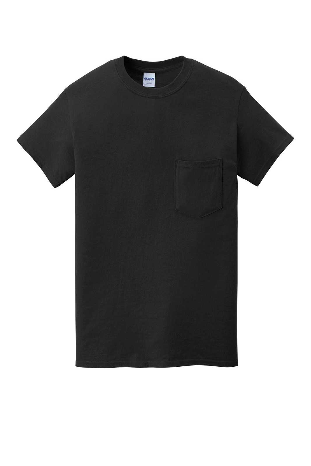 Gildan 5300 Heavy Cotton 100% Cotton Pocket T-Shirt - Black - HIT a Double