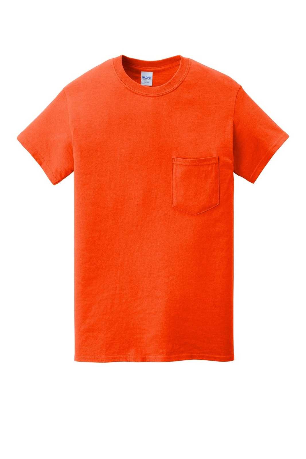 Gildan 5300 Heavy Cotton 100% Cotton Pocket T-Shirt - Orange - HIT a Double