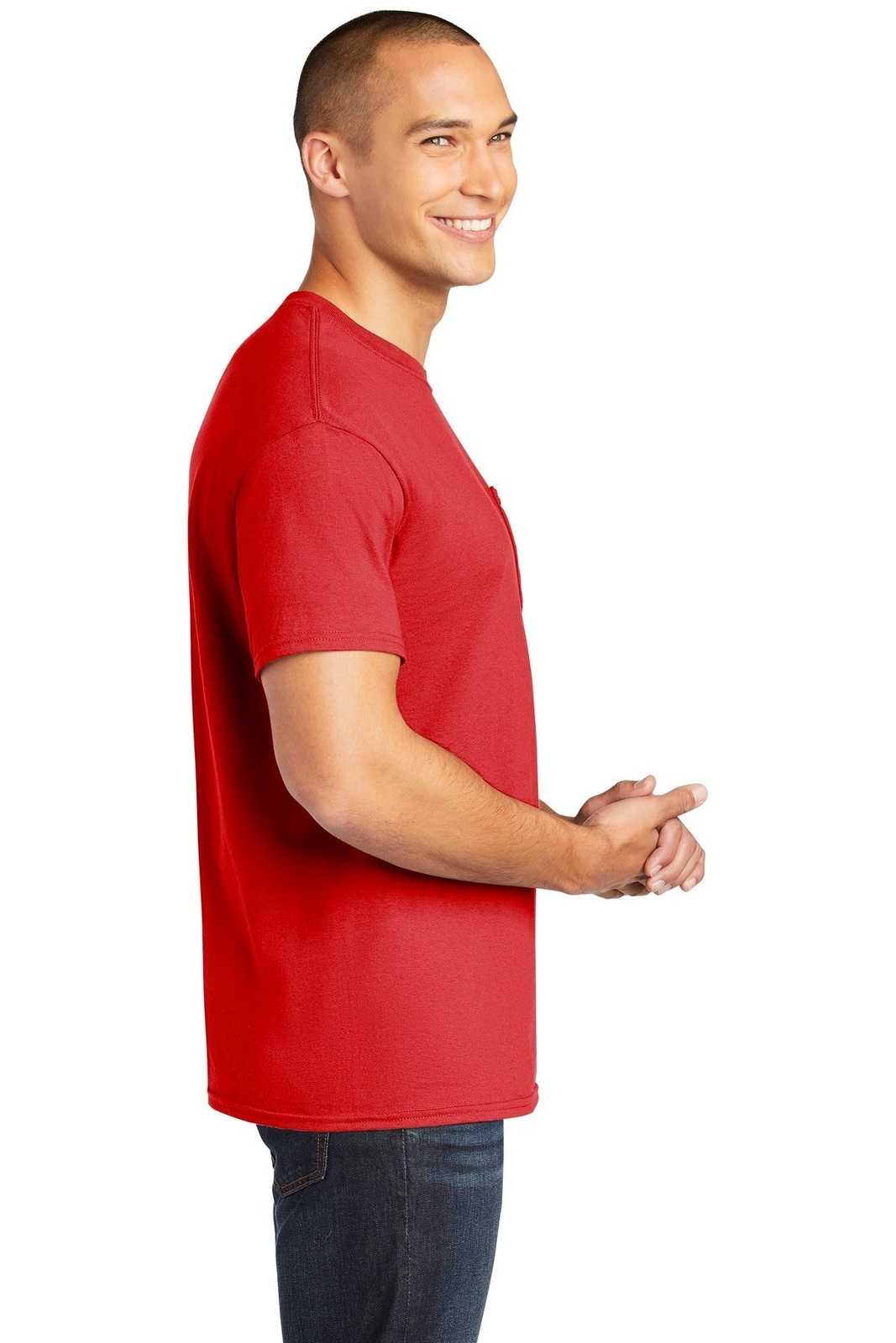 Gildan 5300 Heavy Cotton 100% Cotton Pocket T-Shirt - Red - HIT a Double
