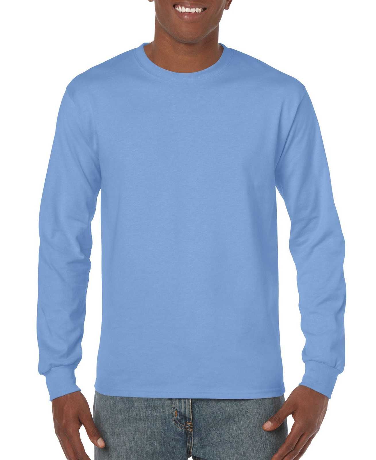 Gildan 5400 Heavy Cotton 100% Cotton Long Sleeve T-Shirt - Carolina Blue - HIT a Double