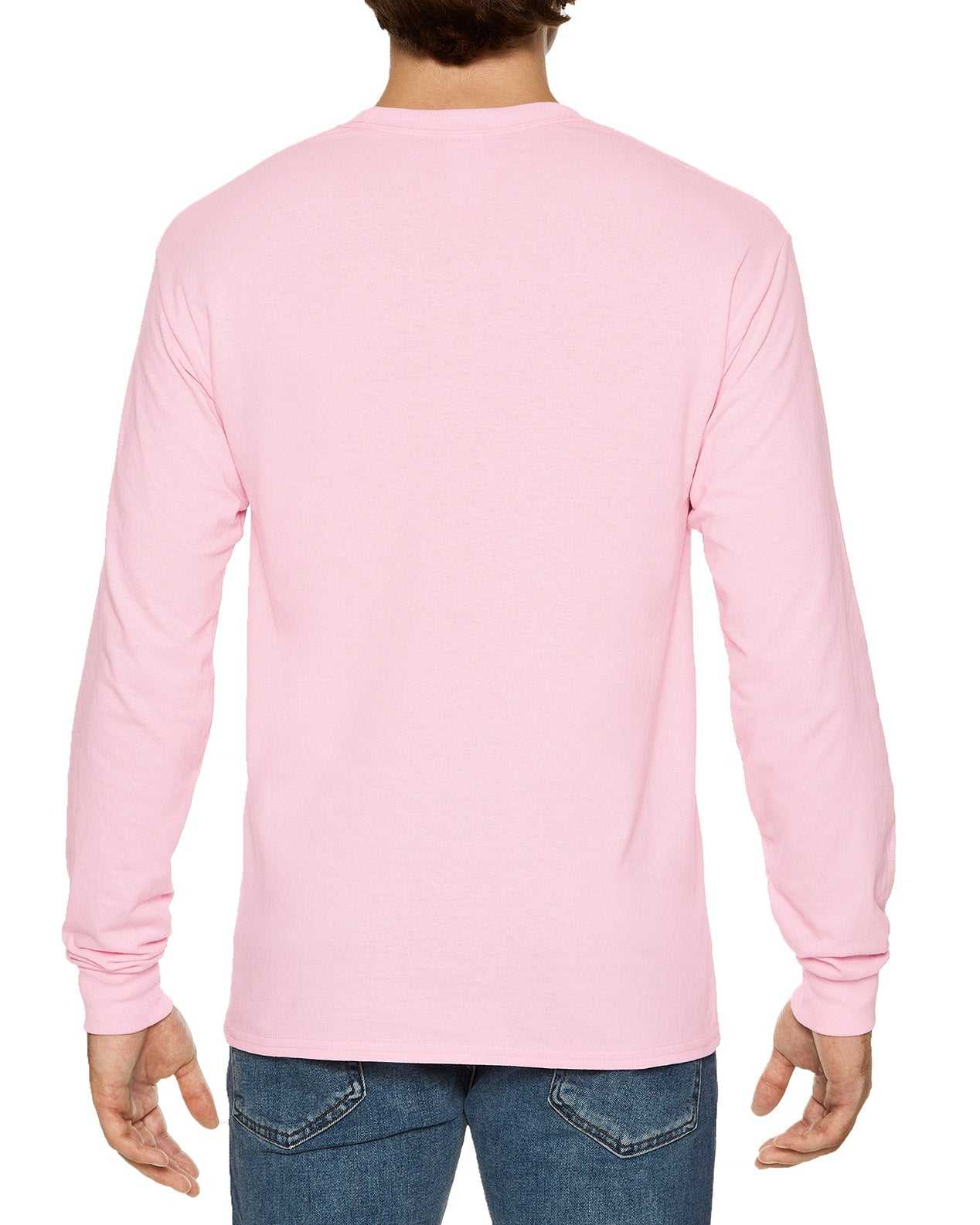 Gildan 5400 Heavy Cotton 100% Cotton Long Sleeve T-Shirt - Light Pink - HIT a Double