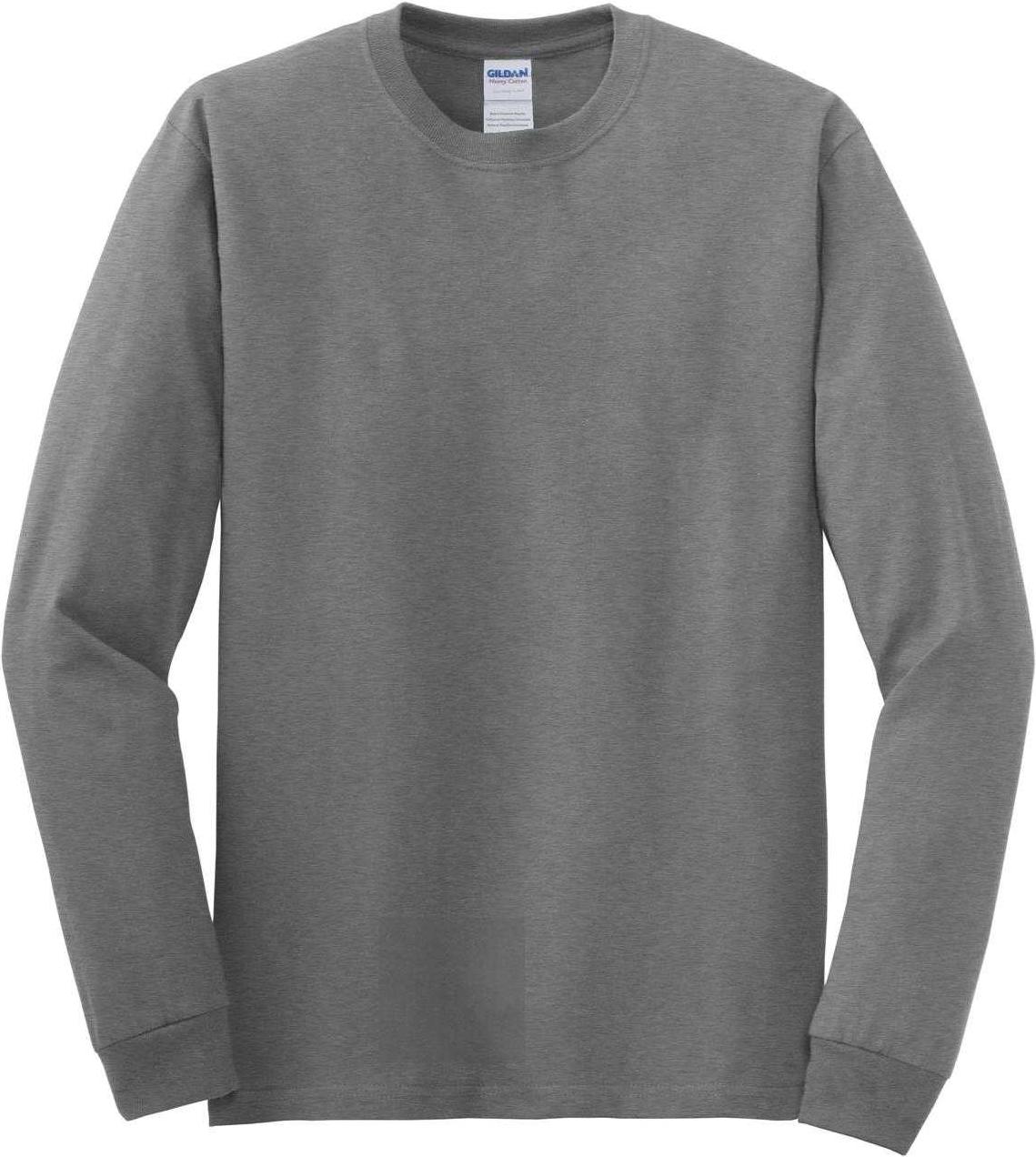 Gildan 5400 Heavy Cotton 100% Cotton Long Sleeve T-Shirt - Sport Gray - HIT a Double