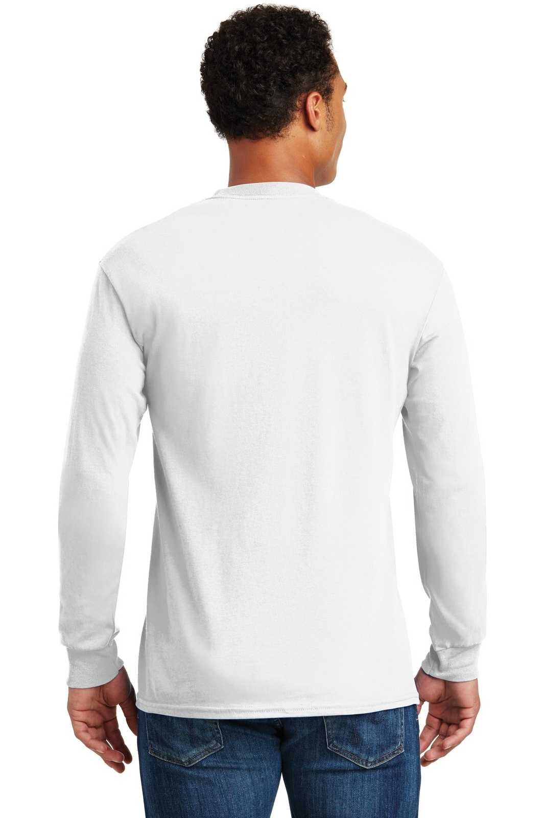 Gildan 5400 Heavy Cotton 100% Cotton Long T-Shirt White