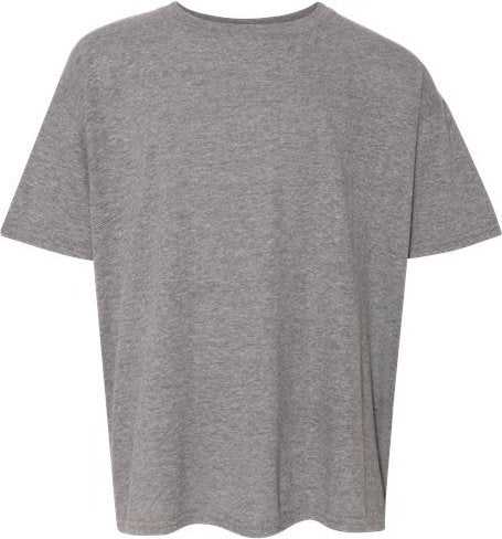 Gildan 64000B Softstyle Youth T-Shirt - Graphite Heather" - "HIT a Double