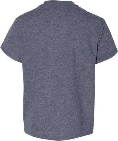 Gildan 64000B Softstyle Youth T-Shirt - Heather Navy&quot; - &quot;HIT a Double
