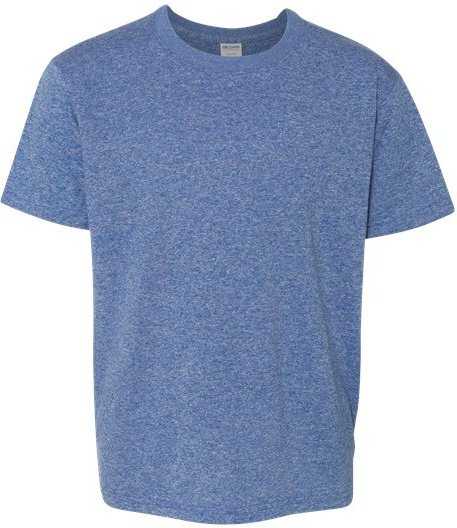 Gildan 64000B Softstyle Youth T-Shirt - Heather Royal&quot; - &quot;HIT a Double