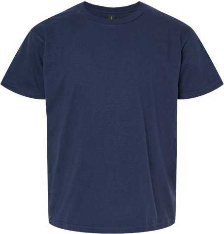 Gildan 64000B Softstyle Youth T-Shirt - Navy" - "HIT a Double
