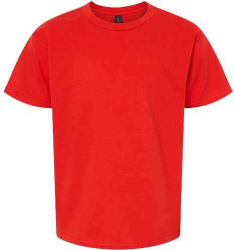 Gildan 64000B Softstyle Youth T-Shirt - Red" - "HIT a Double
