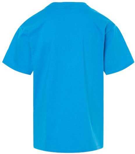 Gildan 64000B Softstyle Youth T-Shirt - Sapphire&quot; - &quot;HIT a Double