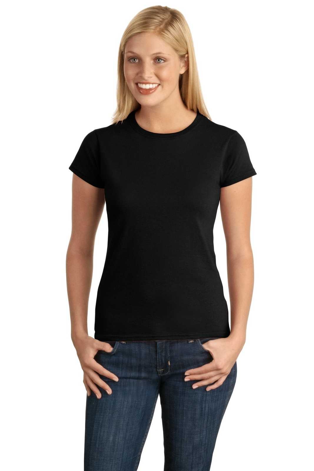 Gildan 64000L Softstyle Ladies T-Shirt - Black - HIT a Double