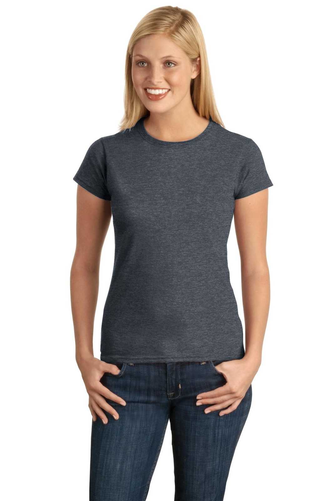 Gildan 64000L Softstyle Ladies T-Shirt - Dark Heather - HIT a Double