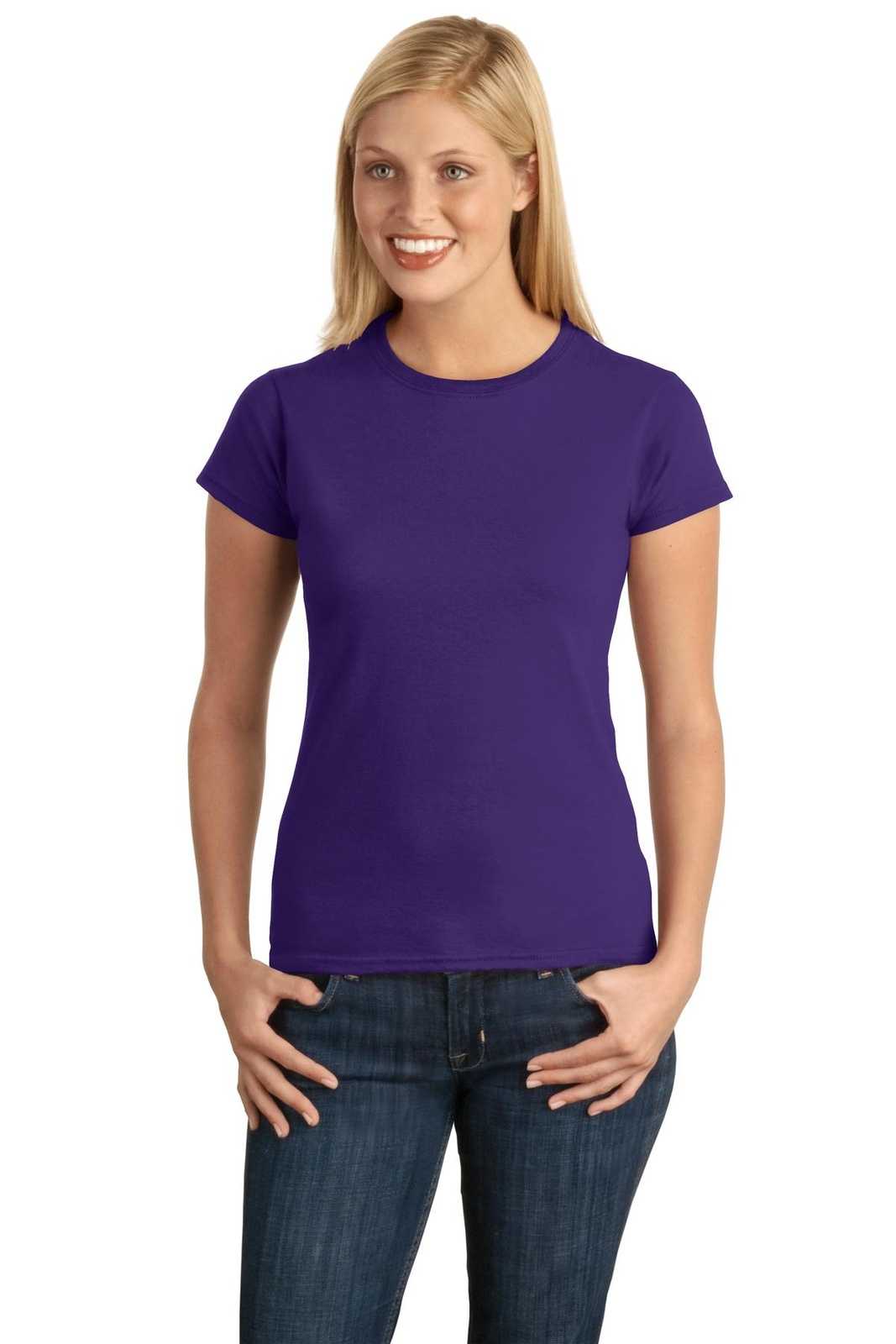 Gildan 64000L Softstyle Ladies T-Shirt - Purple - HIT a Double