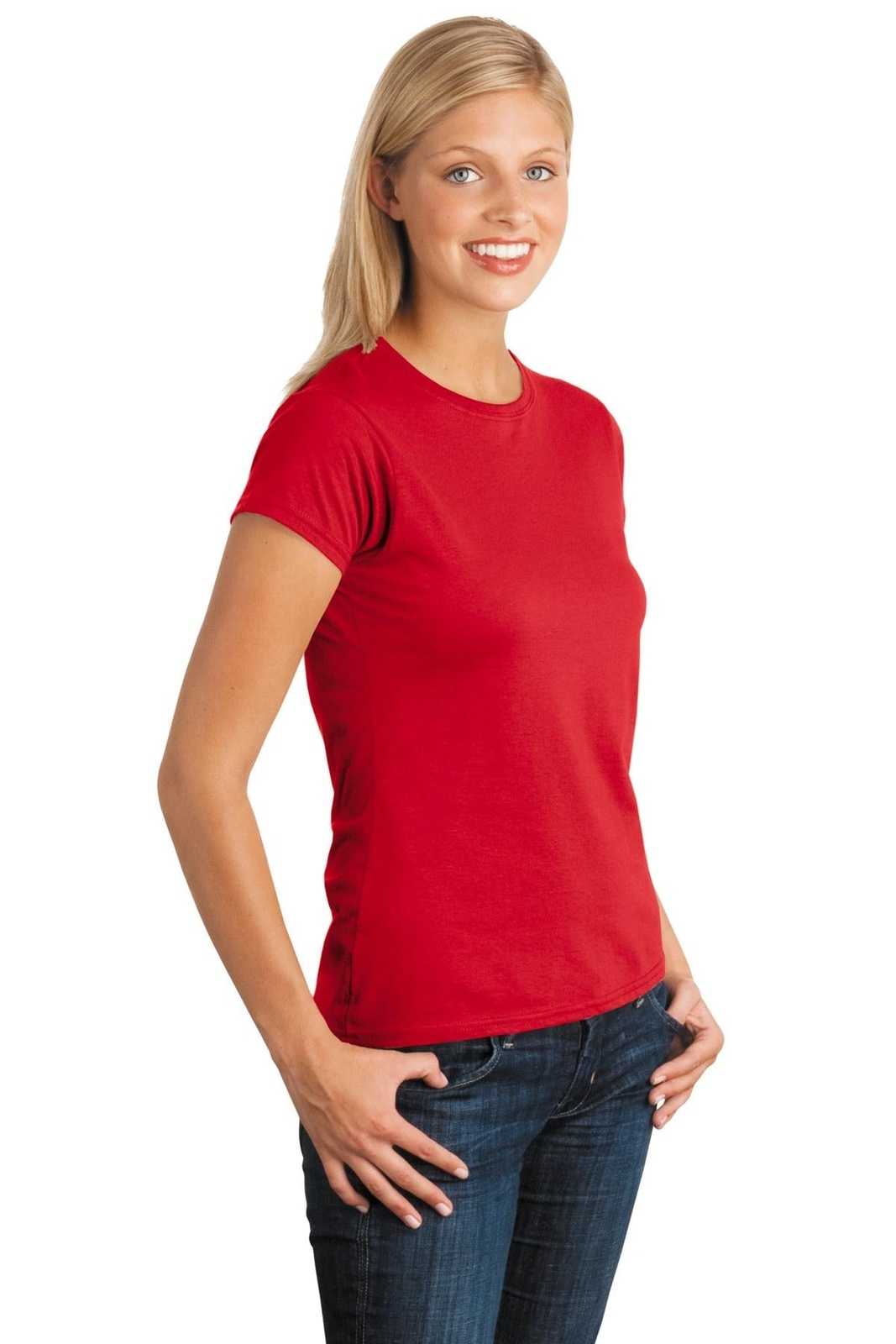 Gildan 64000L Softstyle Ladies T-Shirt - Red - HIT a Double