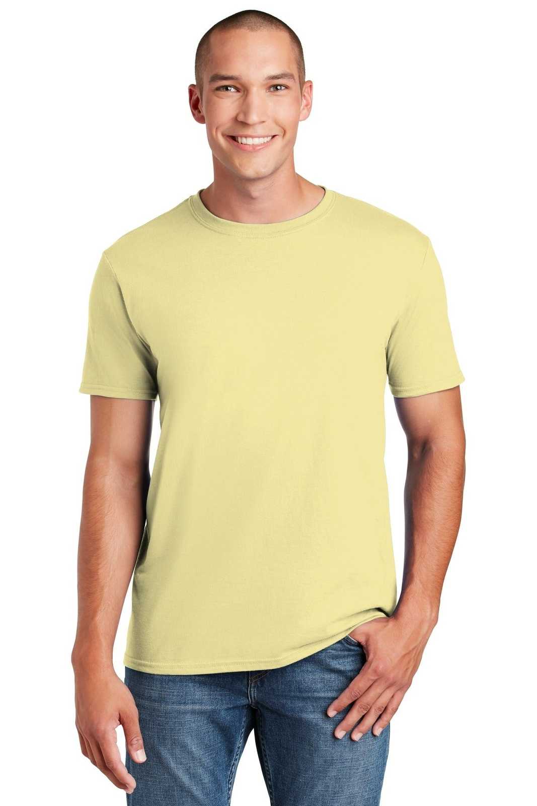 Gildan 64000 Softstyle T-Shirt - Cornsilk - HIT a Double