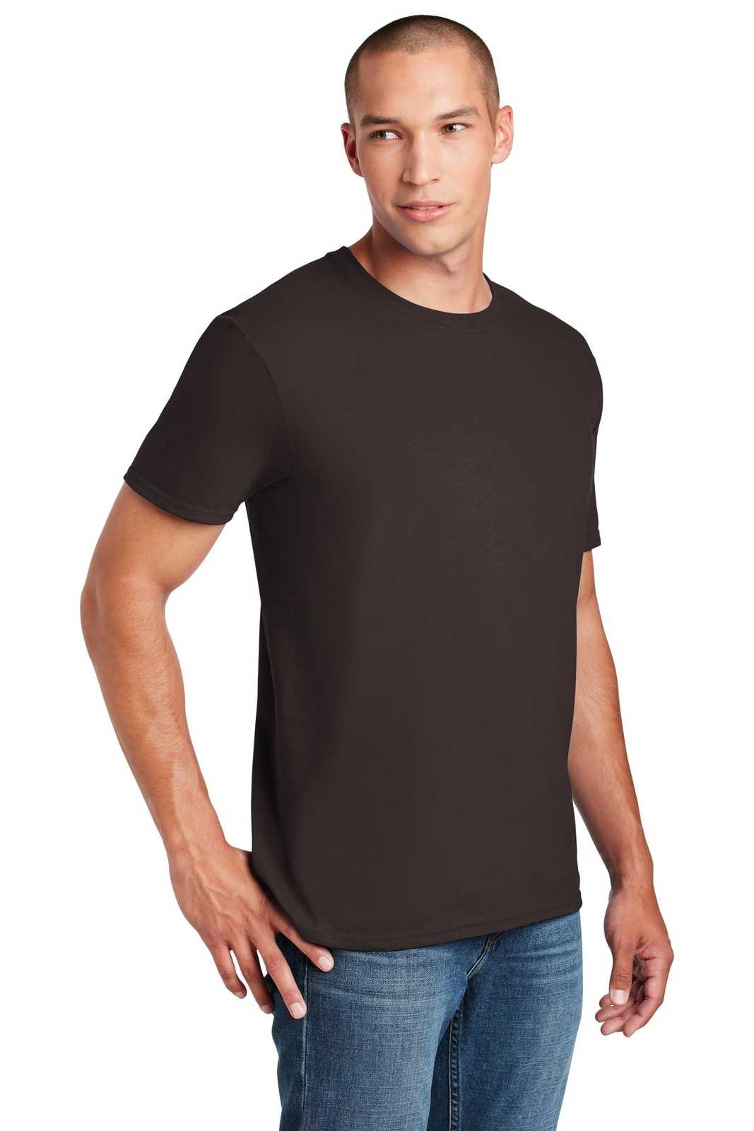 Gildan 64000 Softstyle T-Shirt - Dark Chocolate - HIT a Double