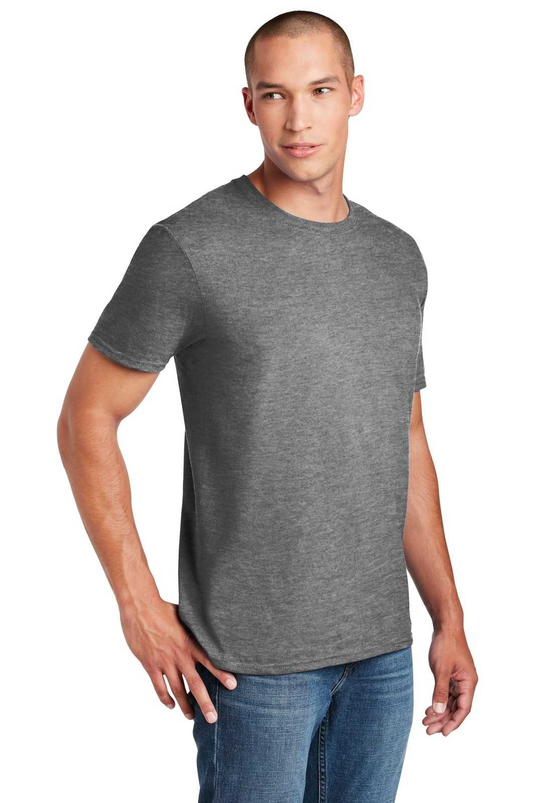 Gildan 64000 Softstyle T-Shirt - Graphite Heather - HIT a Double