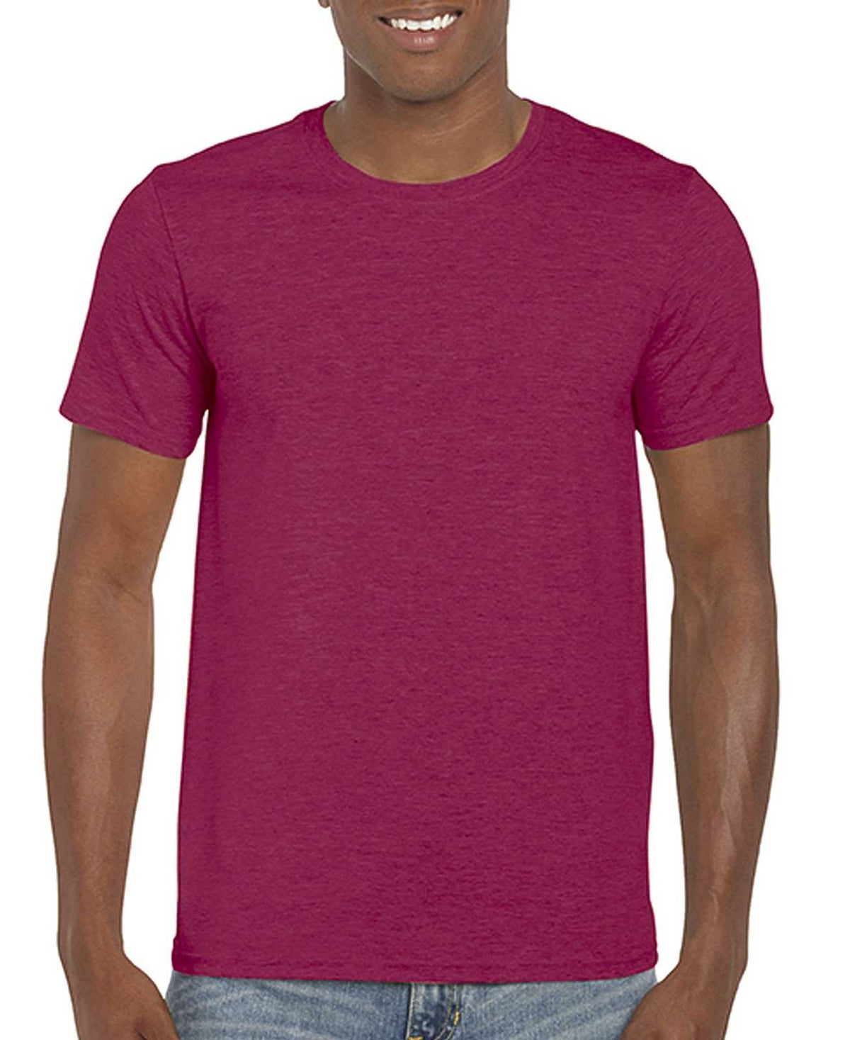 Gildan 64000 Softstyle T-Shirt - Heather Cardinal - HIT a Double