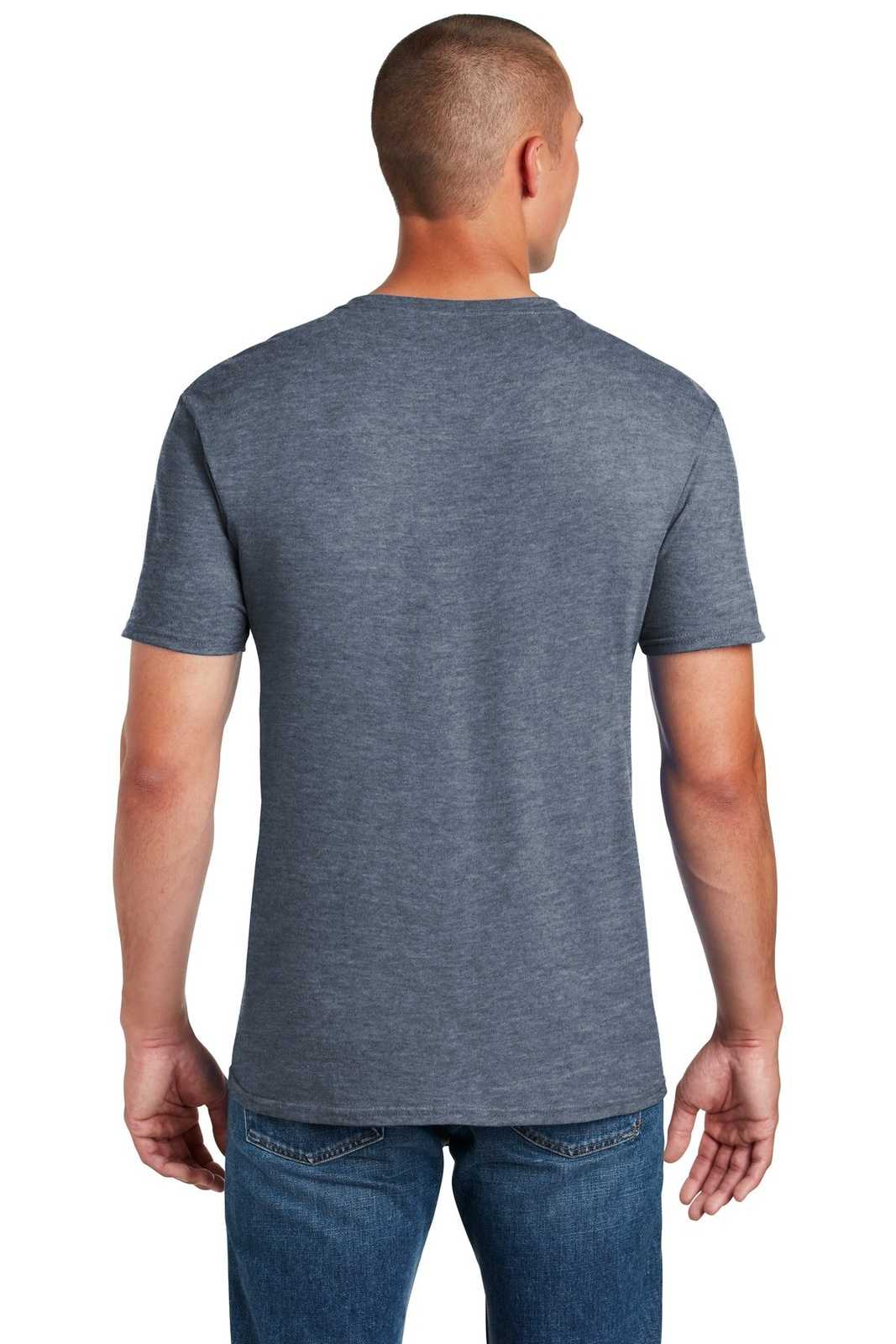 Gildan 64000 Softstyle T-Shirt - Heather Indigo - HIT a Double
