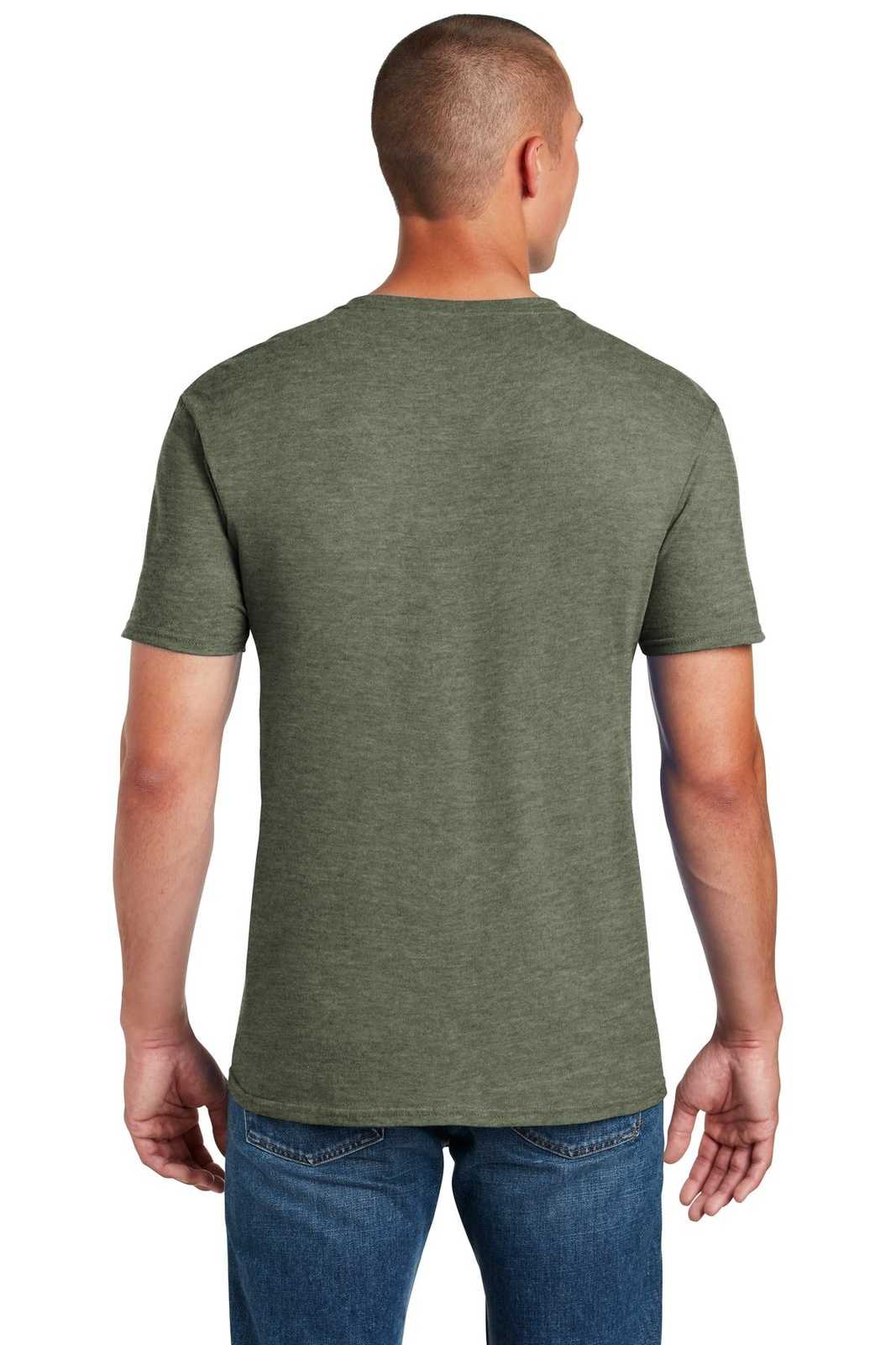 Gildan 64000 Softstyle T-Shirt - Heather Military Green - HIT a Double