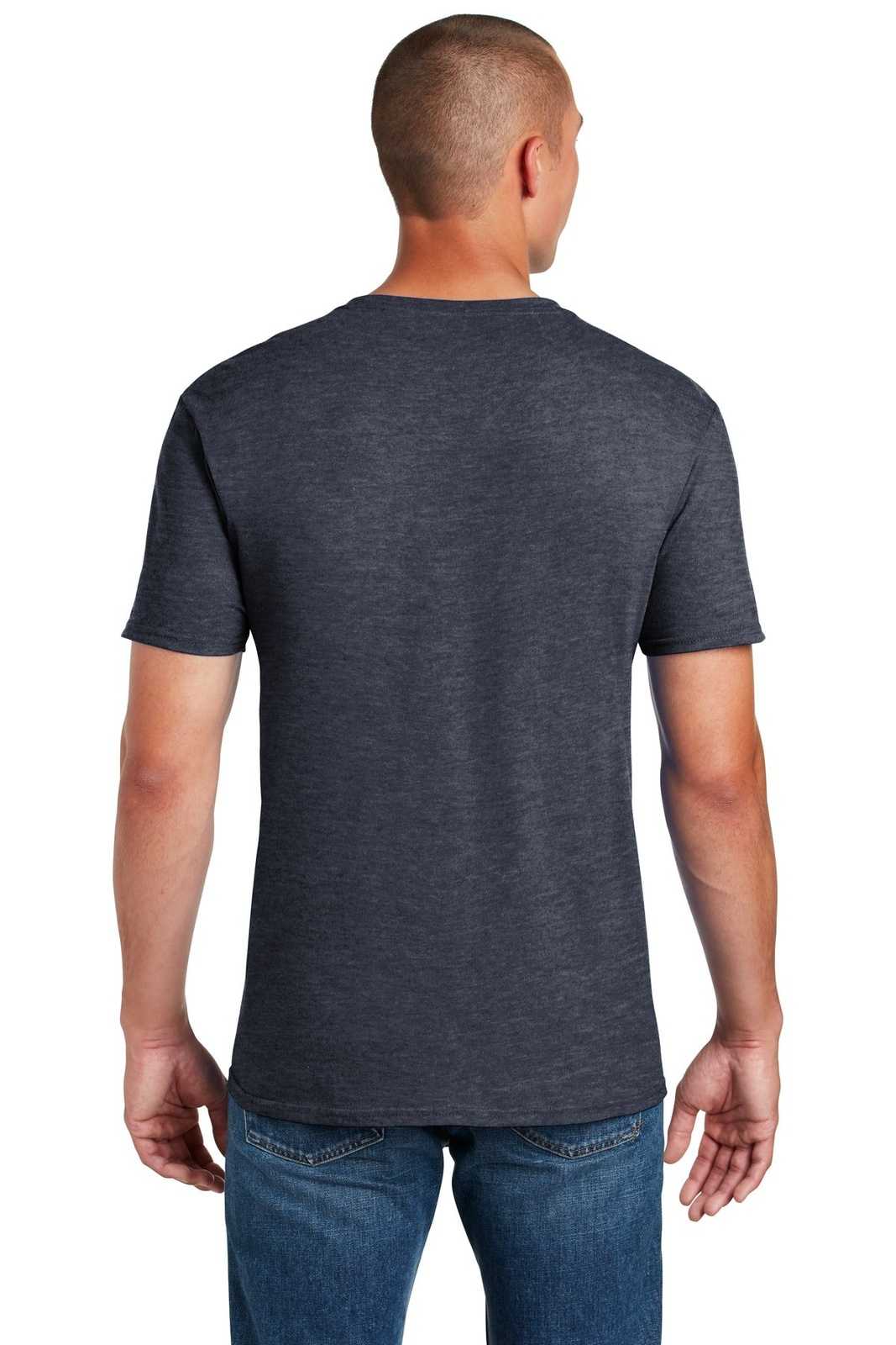 Gildan 64000 Softstyle T-Shirt - Heather Navy - HIT a Double