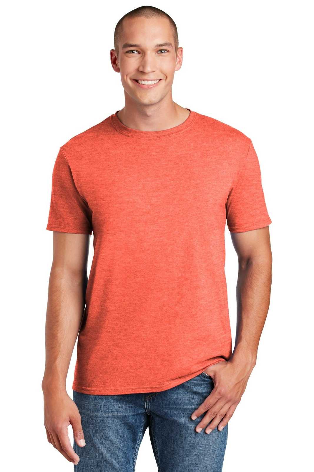 Gildan 64000 Softstyle T-Shirt - Heather Orange - HIT a Double
