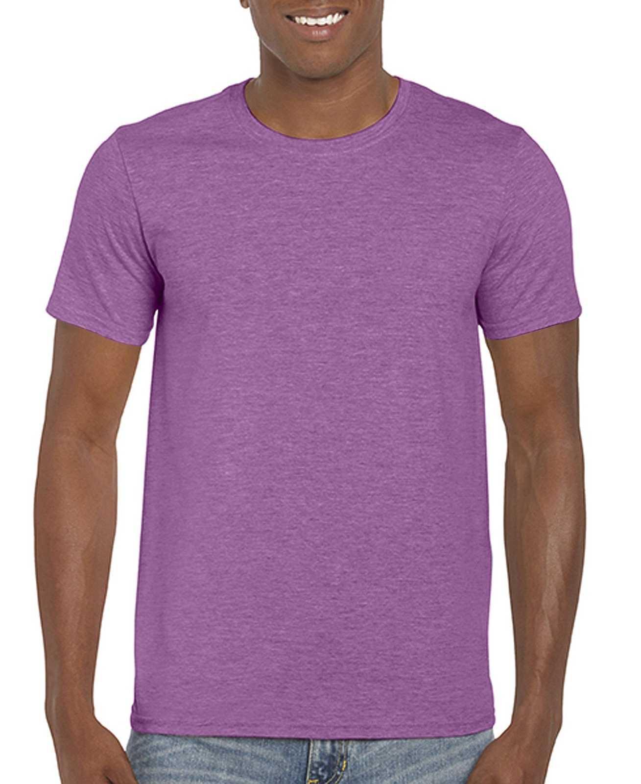 Gildan 64000 Softstyle T-Shirt - Heather Radiant Orchid - HIT a Double