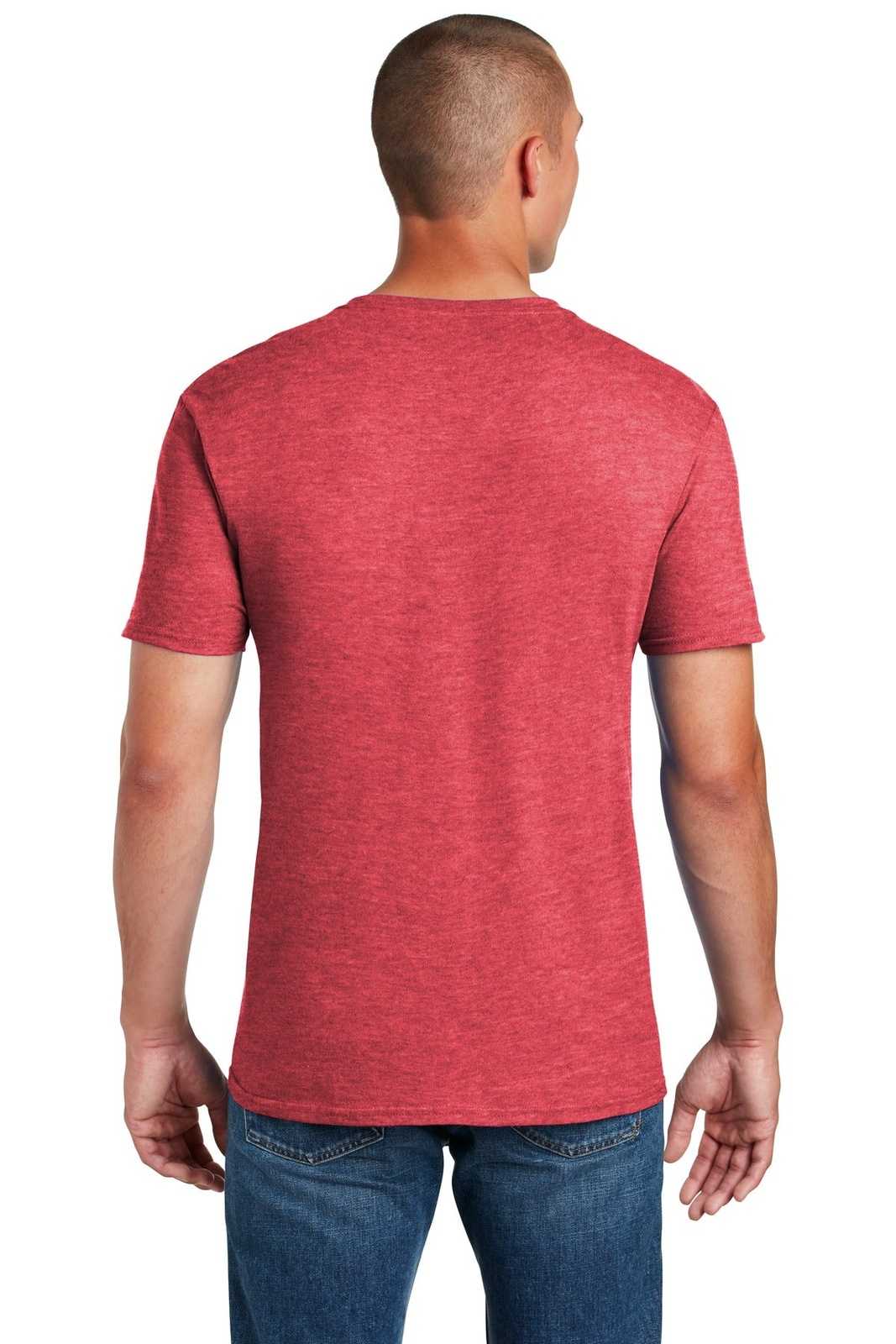 Gildan 64000 Softstyle T-Shirt - Heather Red - HIT a Double