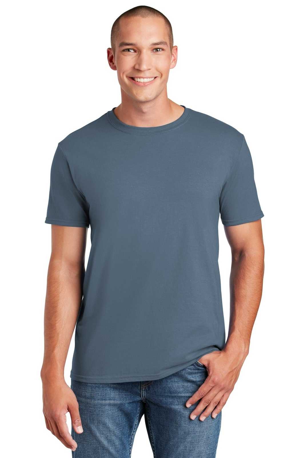 Gildan 64000 Softstyle T-Shirt - Indigo Blue - HIT a Double