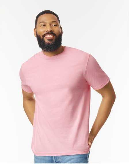 Gildan 64000 Softstyle T-Shirt - Light Pink&quot; - &quot;HIT a Double