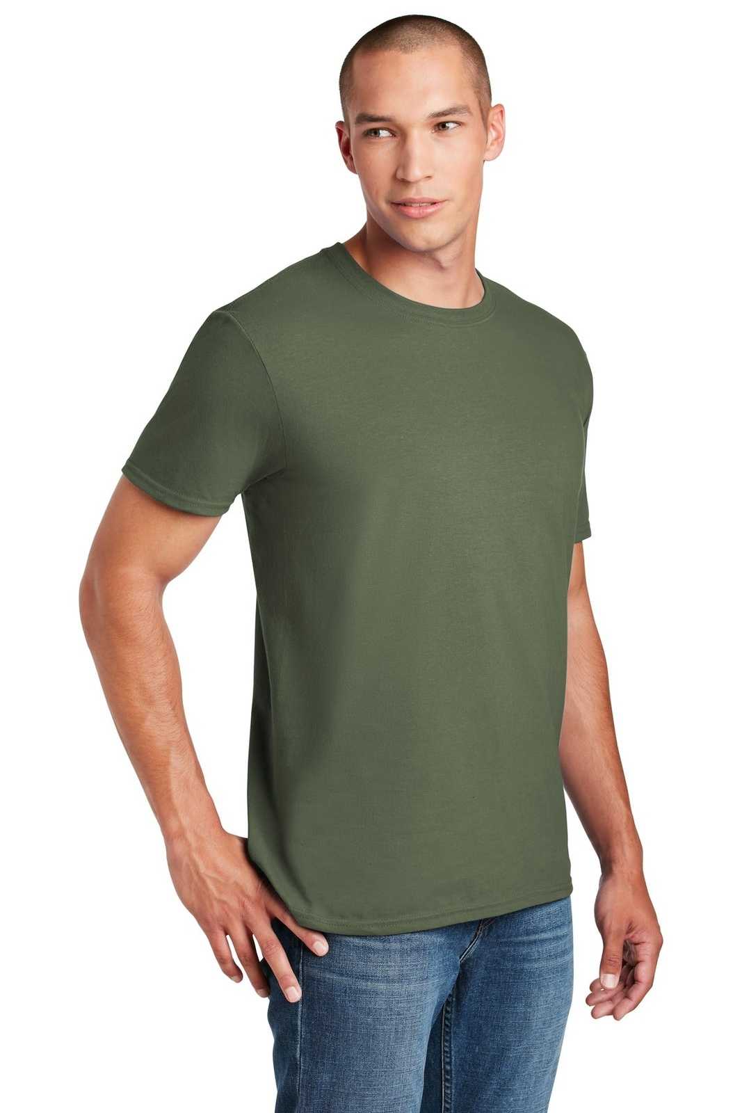 Gildan 64000 Softstyle T-Shirt - Military Green - HIT a Double