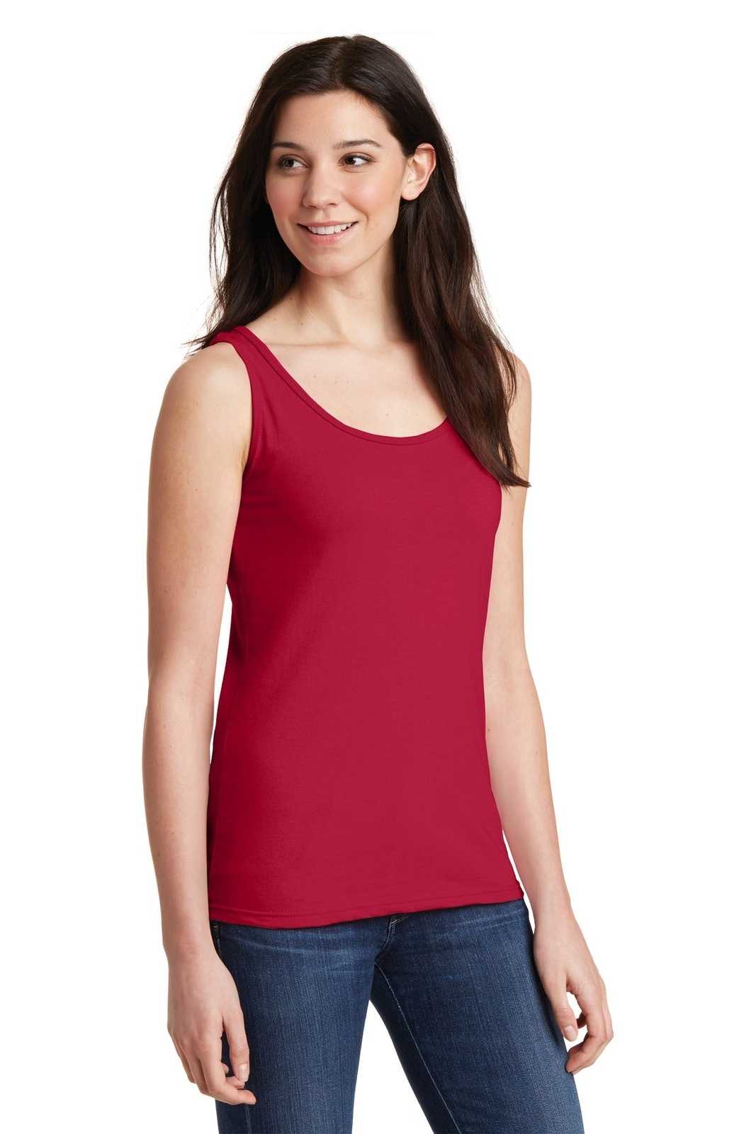 Gildan 64200L Softstyle Junior Fit Tank Top - Cherry Red - HIT a Double