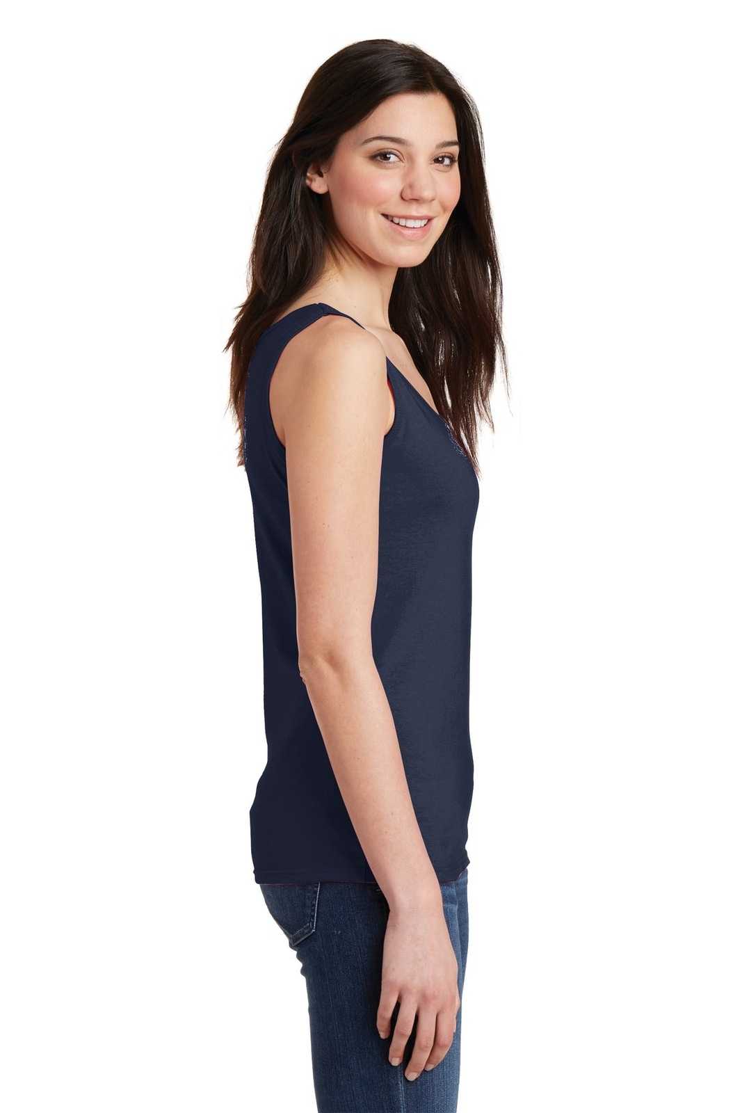 Gildan 64200L Softstyle Junior Fit Tank Top - Navy - HIT a Double