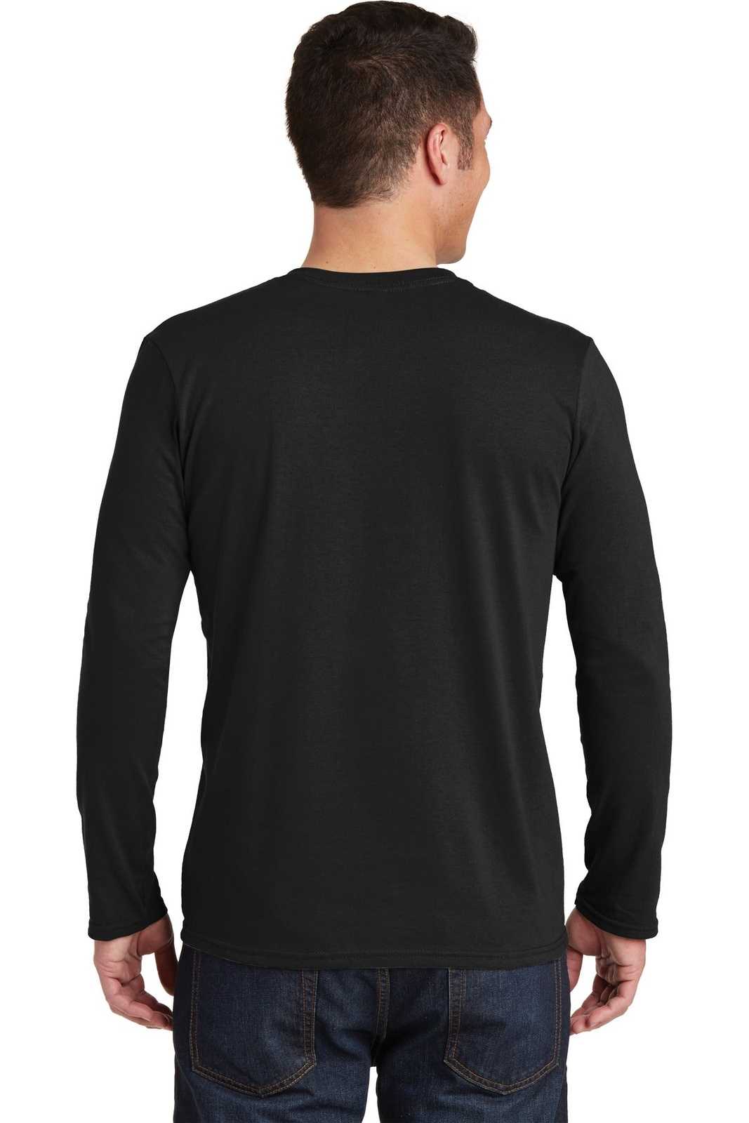 Gildan 64400 Softstyle Long Sleeve T-Shirt - Black - HIT a Double