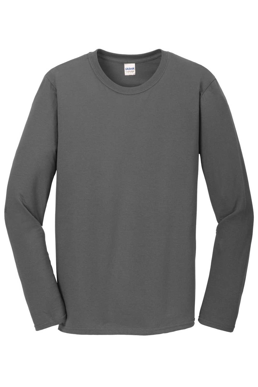 Gildan 64400 Softstyle Long Sleeve T-Shirt - Charcoal - HIT a Double