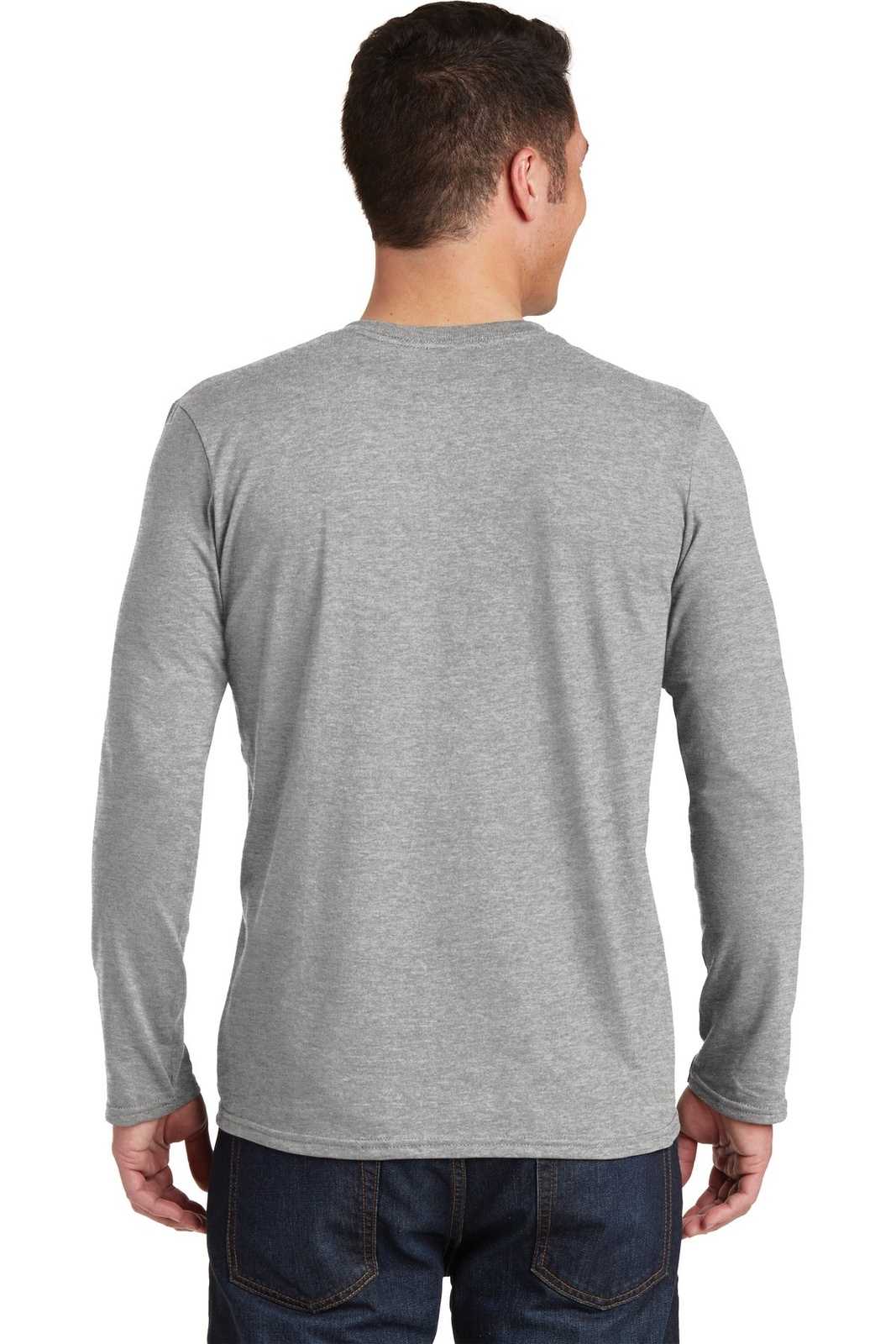 Gildan 64400 Softstyle Long Sleeve T-Shirt - Sport Gray - HIT a Double