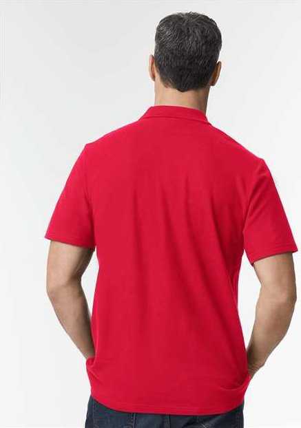 Gildan 64800 Softstyle Adult Pique Polo - Red&quot; - &quot;HIT a Double