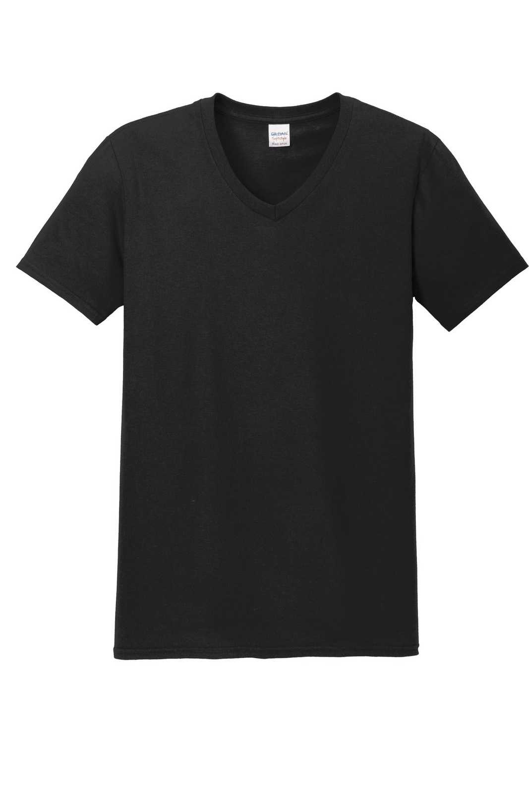 Gildan 64V00 Softstyle V-Neck T-Shirt - Black - HIT a Double