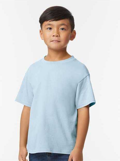 Gildan 65000B Softstyle Youth Midweight T-Shirt - Light Blue&quot; - &quot;HIT a Double