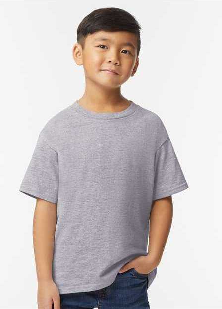 Gildan 65000B Softstyle Youth Midweight T-Shirt - Sport Gray" - "HIT a Double