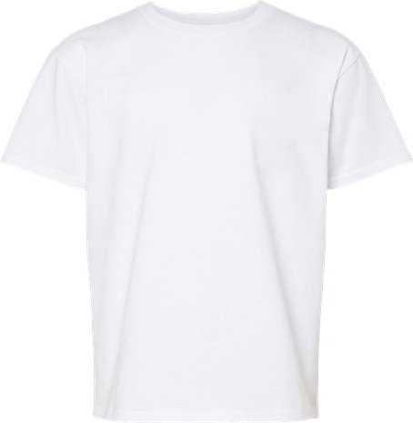 Gildan 65000B Softstyle Youth Midweight T-Shirt - White" - "HIT a Double