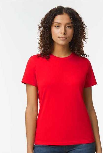 Gildan 65000L Softstyle Women's Midweight T-Shirt - Red" - "HIT a Double