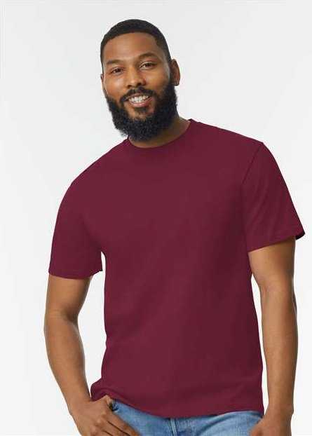 Gildan 65000 Softstyle Midweight T-Shirt - Maroon" - "HIT a Double