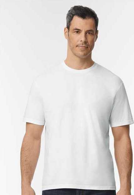 Gildan 65000 Softstyle Midweight T-Shirt - White" - "HIT a Double
