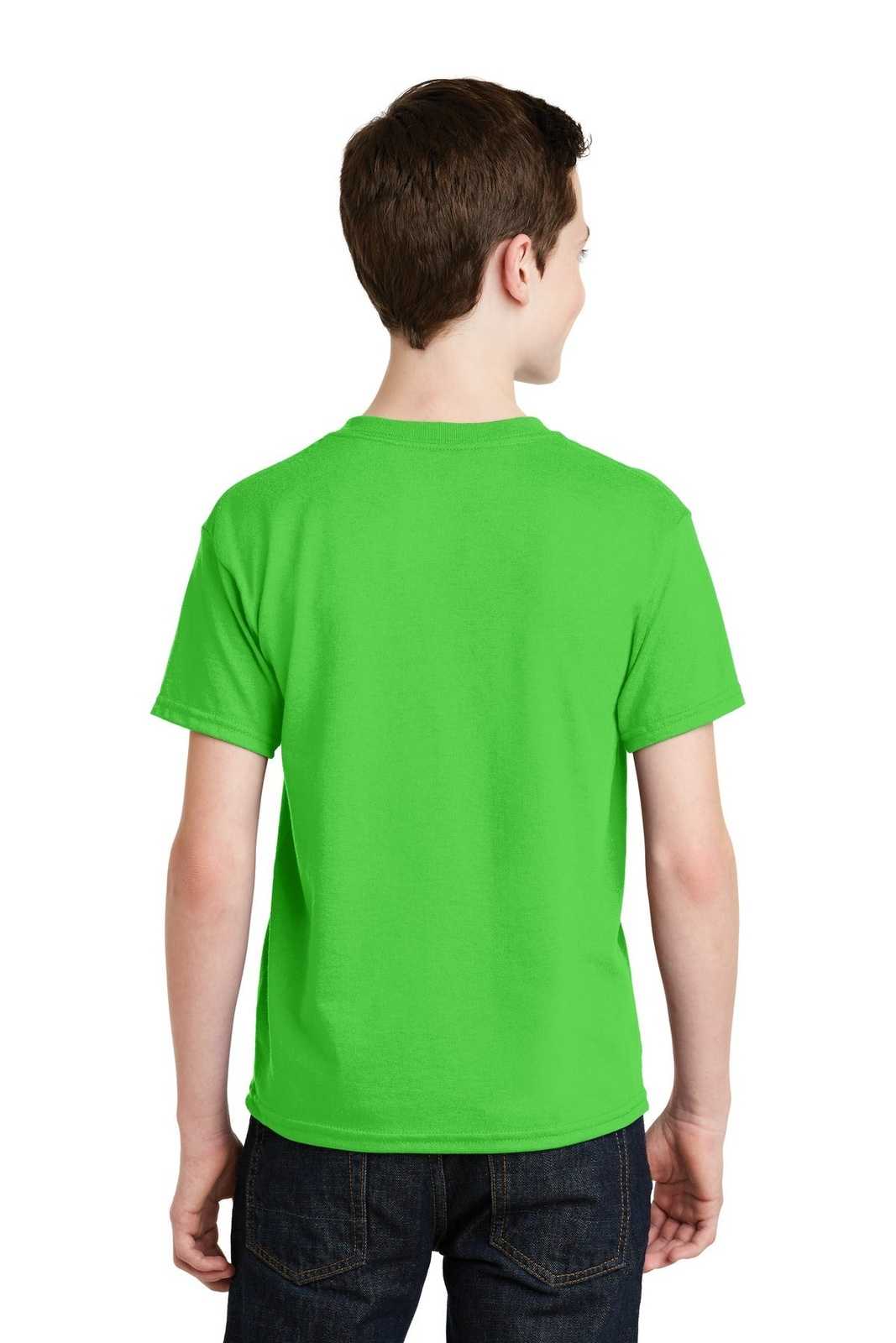 Gildan 8000B Youth Dryblend 50 Cotton/50 Poly T-Shirt - Electric Green - HIT a Double