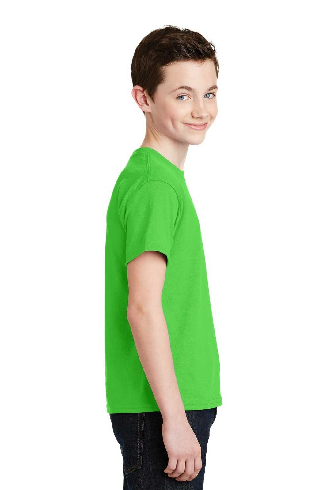 Gildan 8000B Youth Dryblend 50 Cotton/50 Poly T-Shirt - Electric Green - HIT a Double