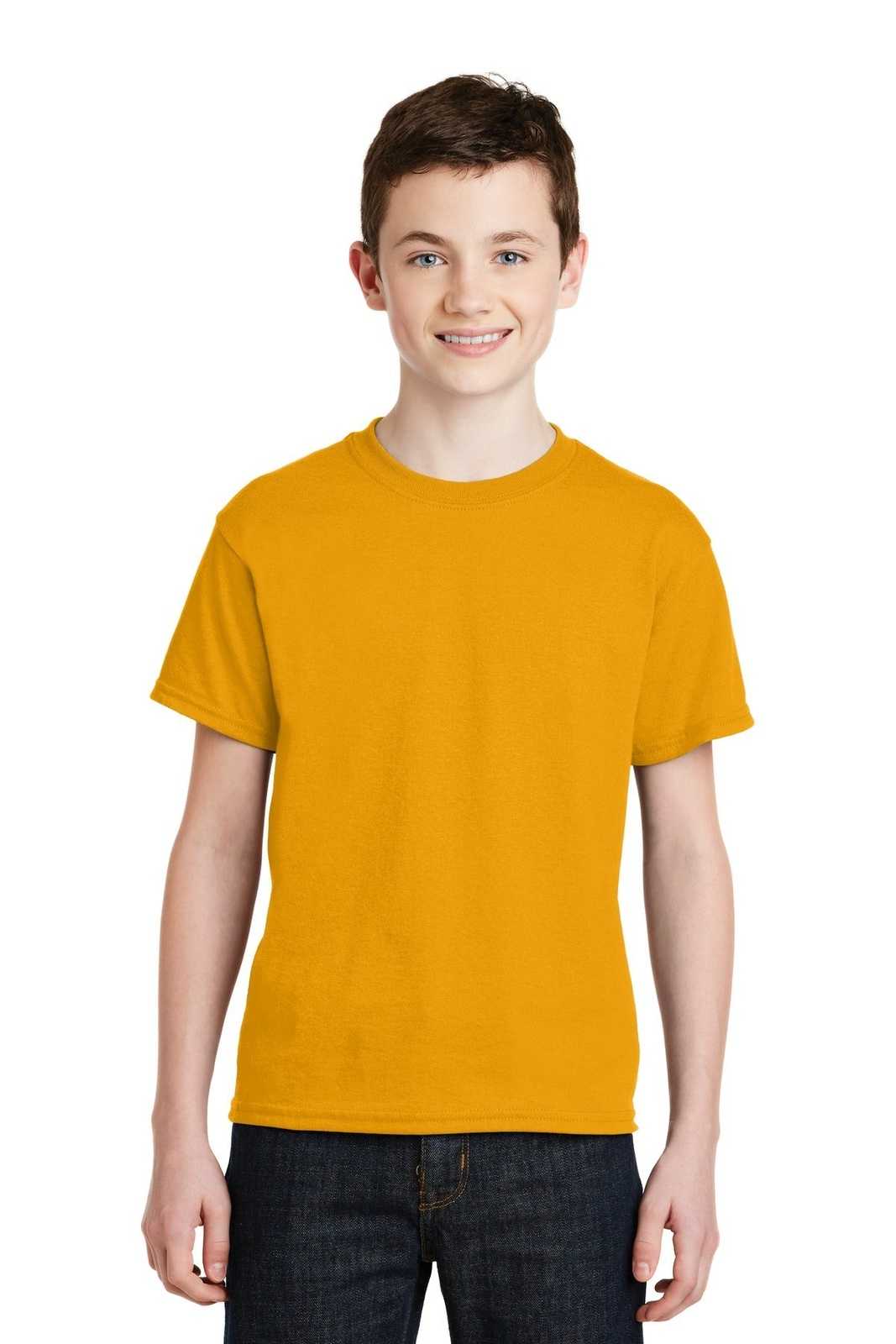 Gildan 8000B Youth Dryblend 50 Cotton/50 Poly T-Shirt - Gold - HIT a Double