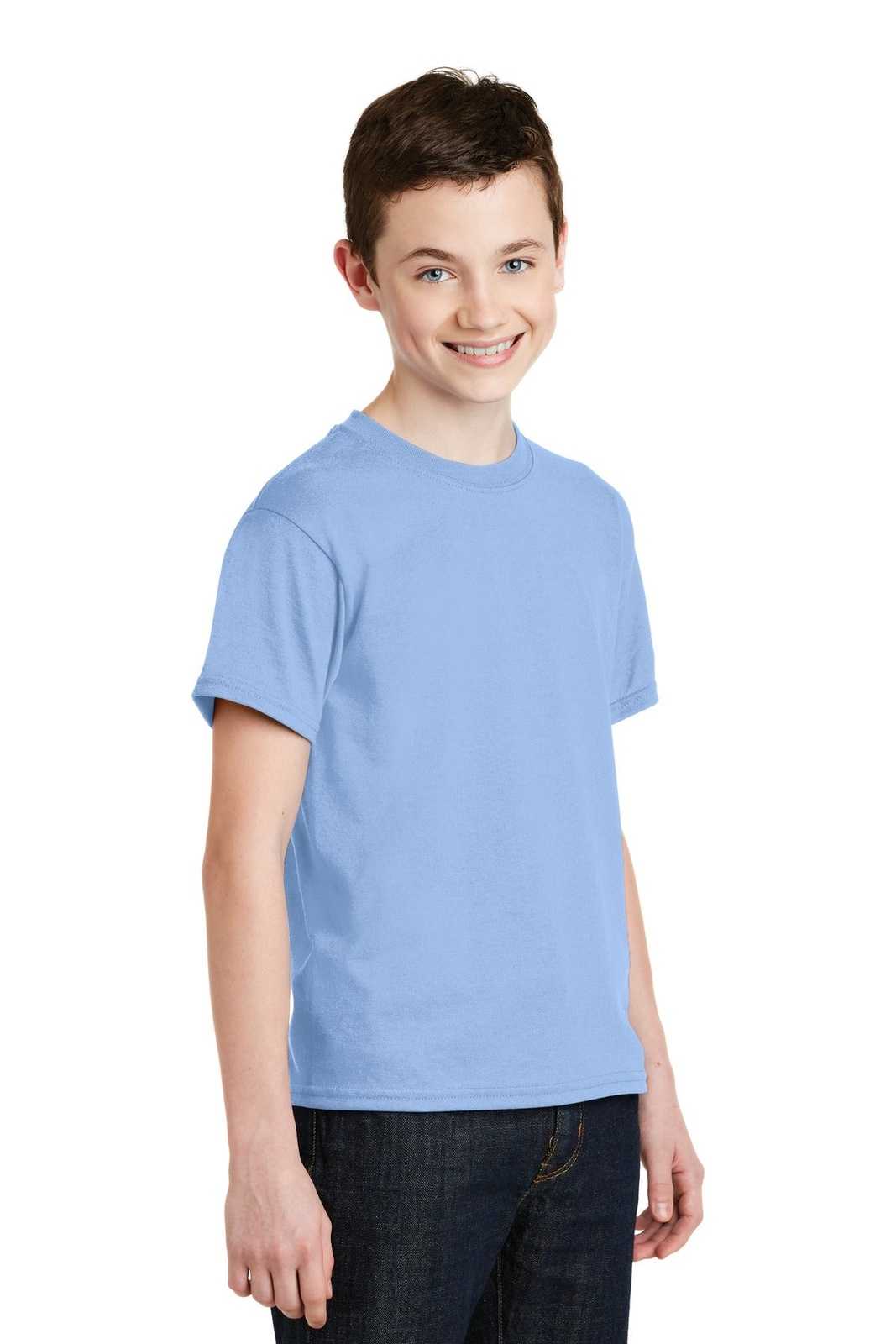 Gildan 8000B Youth Dryblend 50 Cotton/50 Poly T-Shirt - Light Blue - HIT a Double