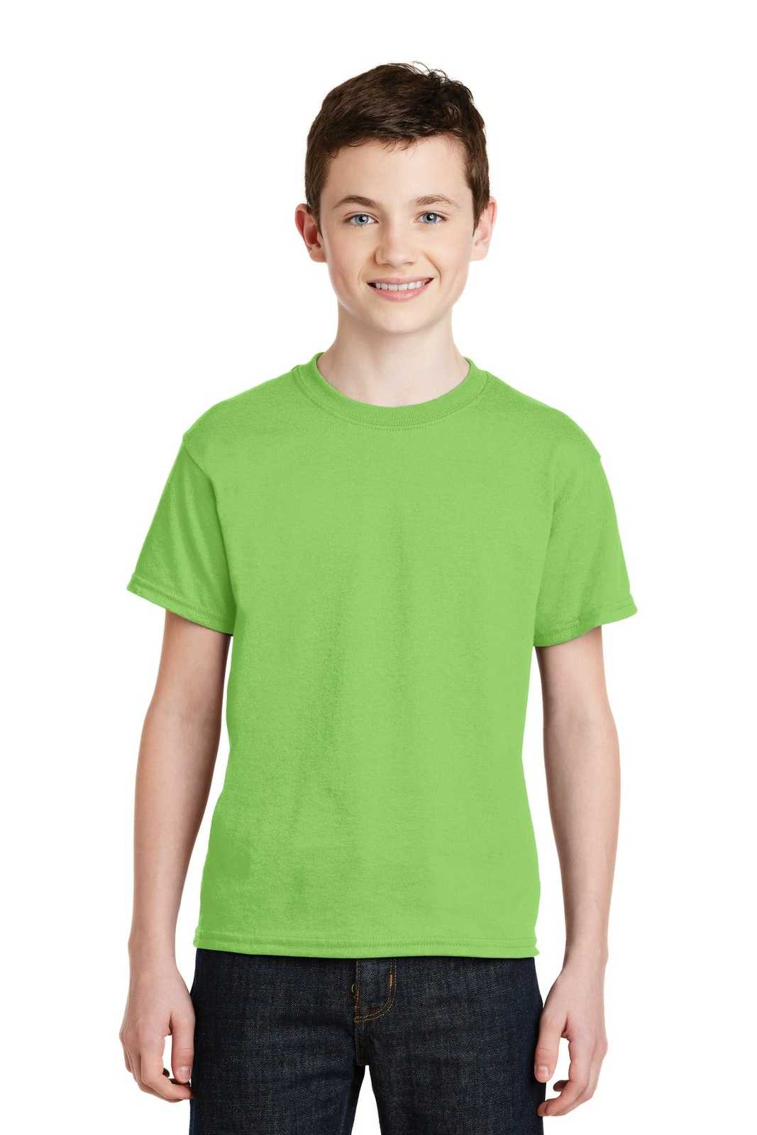 Gildan 8000B Youth Dryblend 50 Cotton/50 Poly T-Shirt - Lime - HIT a Double